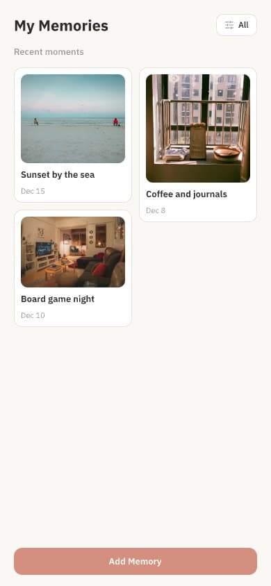 Wish Box mobile memories mock